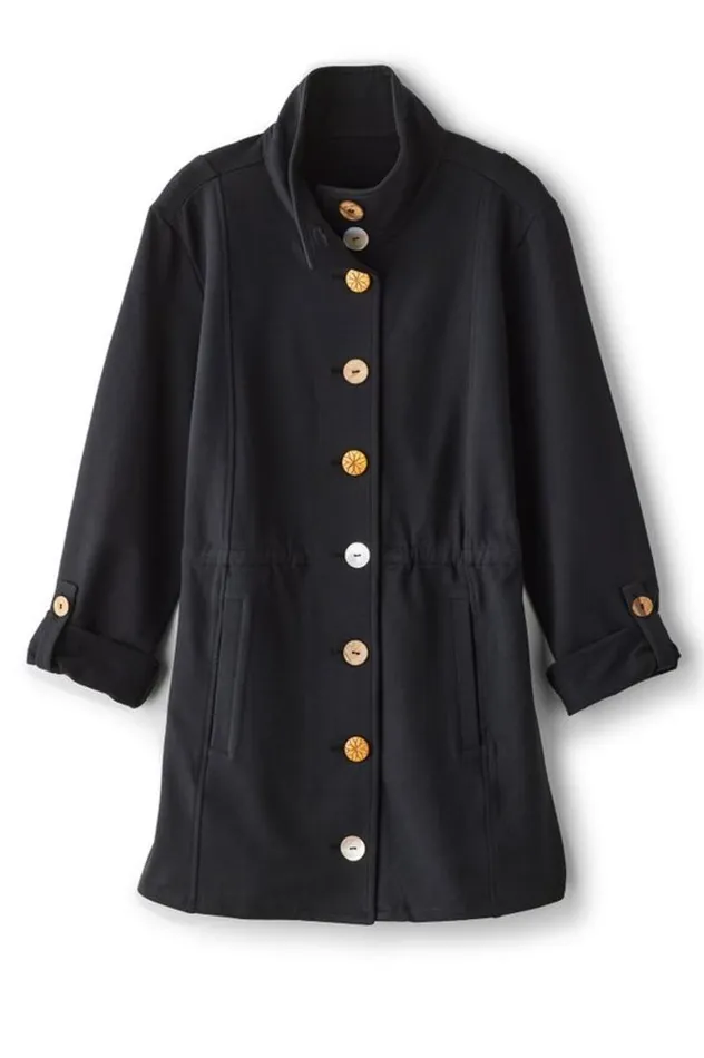 Women Caprice French Terry Jacket Black Soft Surroundings Jackets and Coats Women Caprice French Terry Jacket Black Soft Surroundings Jackets and Coats