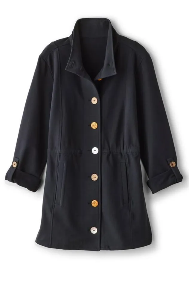 Women Caprice French Terry Jacket Black Soft Surroundings Jackets and Coats Women Caprice French Terry Jacket Black Soft Surroundings Jackets and Coats