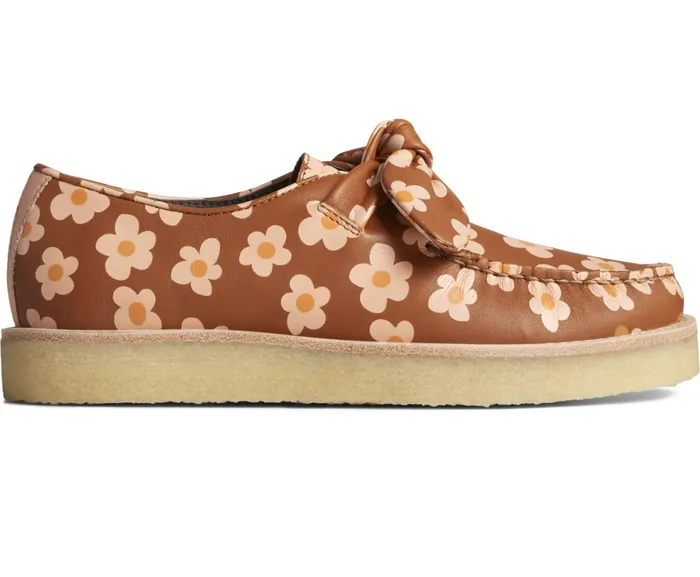 Women Captain039s Crepe Bow Oxford Multi Colored Sperry Flats and Loafers