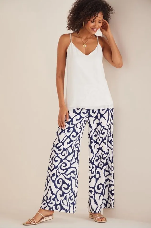 Women Coralina Pants Redwhite Abstract Soft Surroundings Pants