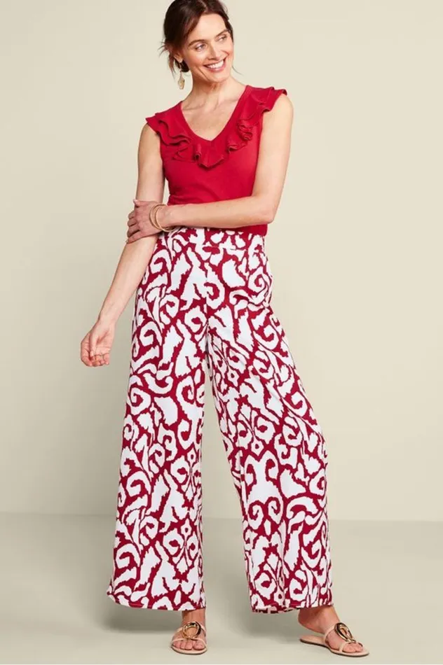 Women Coralina Pants Redwhite Abstract Soft Surroundings Pants Women Coralina Pants Redwhite Abstract Soft Surroundings Pants