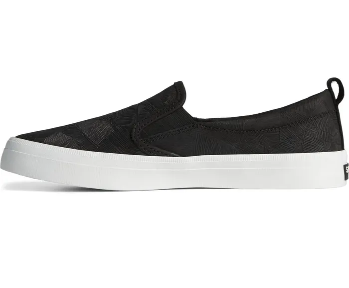 Women Crest Leather Palm Embossed Slip On Sneaker Black Sperry Sneakers Women Crest Leather Palm Embossed Slip On Sneaker Black Sperry Sneakers