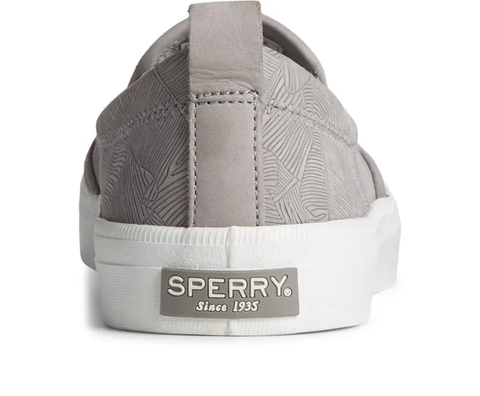 Women Crest Leather Palm Embossed Slip On Sneaker Grey Sperry Sneakers Women Crest Leather Palm Embossed Slip On Sneaker Grey Sperry Sneakers
