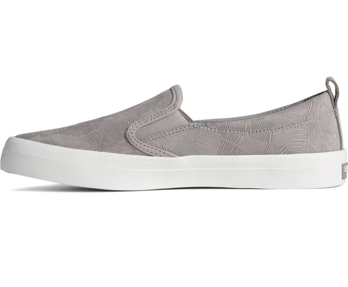 Women Crest Leather Palm Embossed Slip On Sneaker Grey Sperry Sneakers Women Crest Leather Palm Embossed Slip On Sneaker Grey Sperry Sneakers