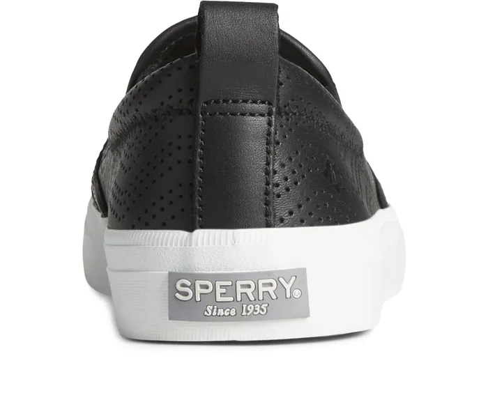 Women Crest Twin Gore Perforated Leather Slip On Sneaker Black Sperry Sneakers Women Crest Twin Gore Perforated Leather Slip On Sneaker Black Sperry Sneakers