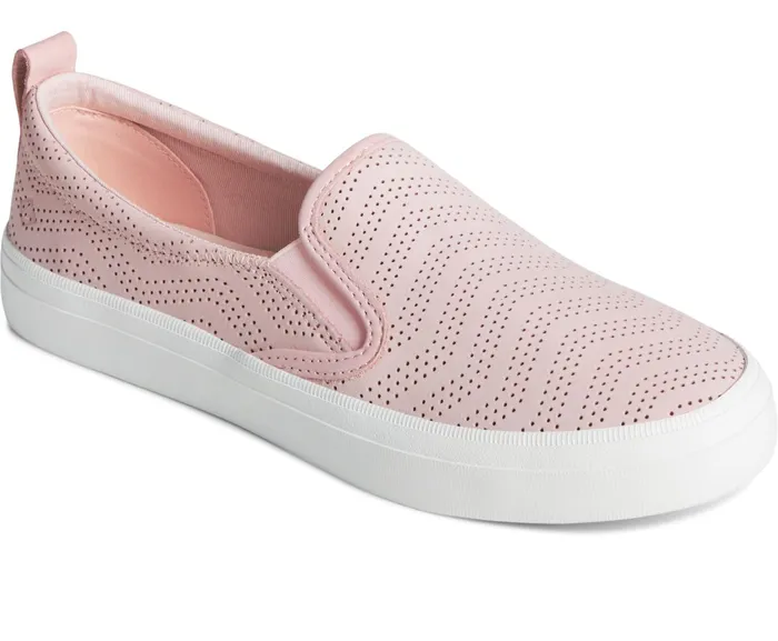 Women Crest Twin Gore Perforated Leather Slip On Sneaker Blush Sperry Sneakers Women Crest Twin Gore Perforated Leather Slip On Sneaker Blush Sperry Sneakers