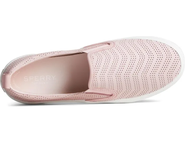 Women Crest Twin Gore Perforated Leather Slip On Sneaker Blush Sperry Sneakers Women Crest Twin Gore Perforated Leather Slip On Sneaker Blush Sperry Sneakers