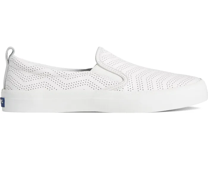 Women Crest Twin Gore Perforated Leather Slip On Sneaker White Sperry Sneakers Women Crest Twin Gore Perforated Leather Slip On Sneaker White Sperry Sneakers