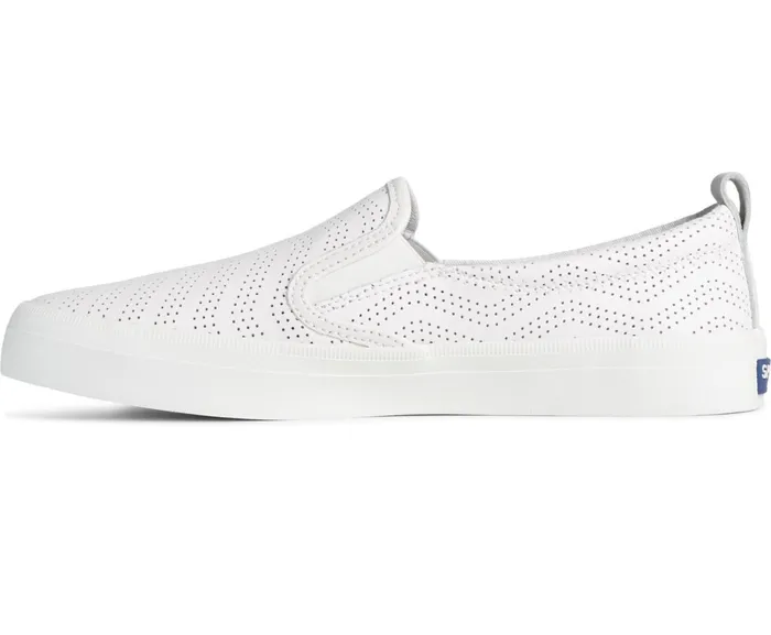 Women Crest Twin Gore Perforated Leather Slip On Sneaker White Sperry Sneakers Women Crest Twin Gore Perforated Leather Slip On Sneaker White Sperry Sneakers