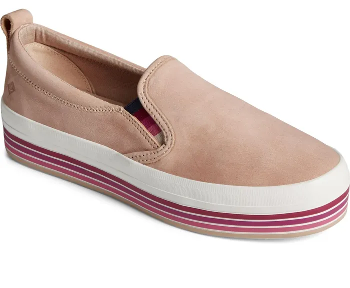 Women Crest Twin Gore Platform Stripe Slip On Sneaker Rose Sperry Sneakers Women Crest Twin Gore Platform Stripe Slip On Sneaker Rose Sperry Sneakers