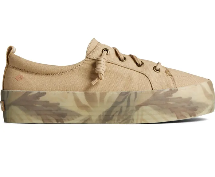 Women Crest Vibe Coral Floral Platform Sneaker Tan Sperry Sneakers