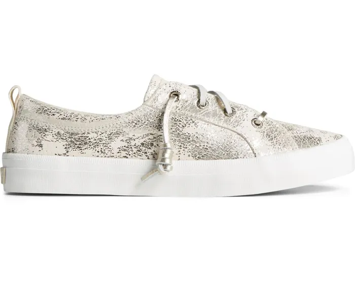 Women Crest Vibe Metallic Sneaker Metallic White Sperry Sneakers
