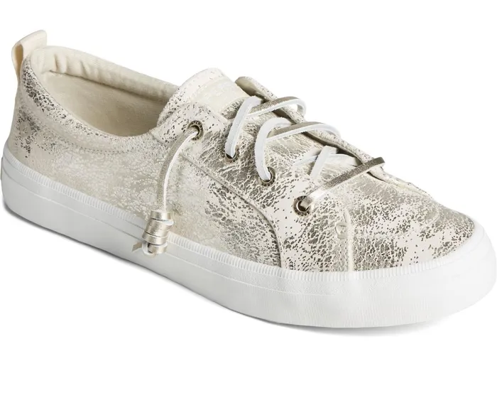 Women Crest Vibe Metallic Sneaker Metallic White Sperry Sneakers Women Crest Vibe Metallic Sneaker Metallic White Sperry Sneakers
