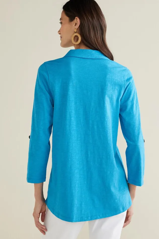 Women Danielle 34 Sleeve Tunic White Soft Surroundings Tops Women Danielle 34 Sleeve Tunic White Soft Surroundings Tops