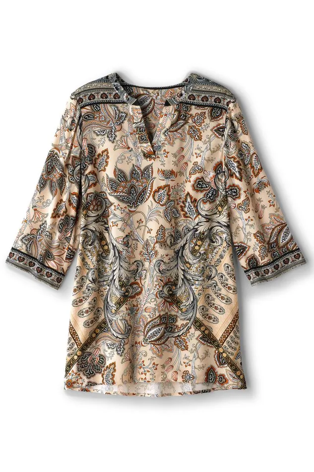 Women Dona 34 Sleeve Tunic Scandinavian Scarf Soft Surroundings Tops Women Dona 34 Sleeve Tunic Scandinavian Scarf Soft Surroundings Tops
