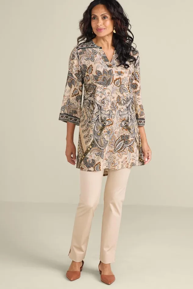 Women Dona 34 Sleeve Tunic Scandinavian Scarf Soft Surroundings Tops Women Dona 34 Sleeve Tunic Scandinavian Scarf Soft Surroundings Tops