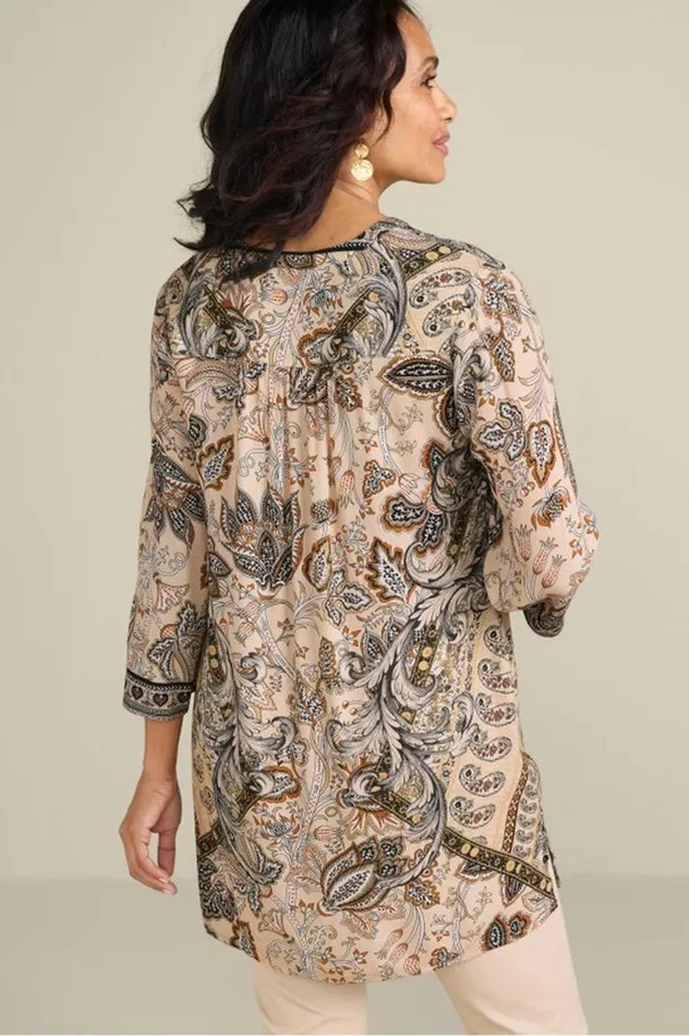 Women Dona 34 Sleeve Tunic Scandinavian Scarf Soft Surroundings Tops Women Dona 34 Sleeve Tunic Scandinavian Scarf Soft Surroundings Tops