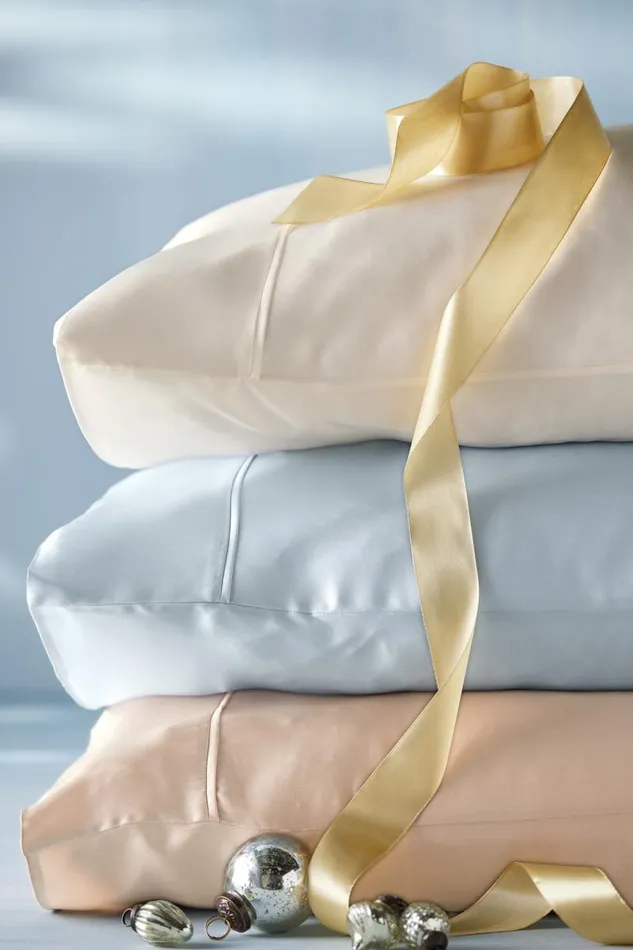 Women Dreamy Silk Pillowcase White Soft Surroundings Bedding