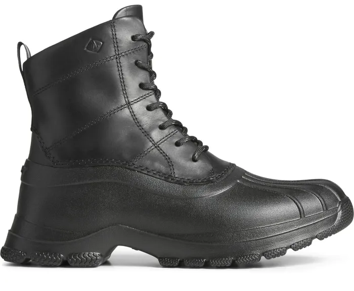 Women Duck Float Lace Up Boot Black Sperry Boots