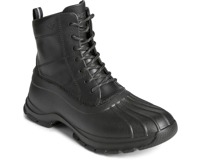 Women Duck Float Lace Up Boot Black Sperry Boots Women Duck Float Lace Up Boot Black Sperry Boots