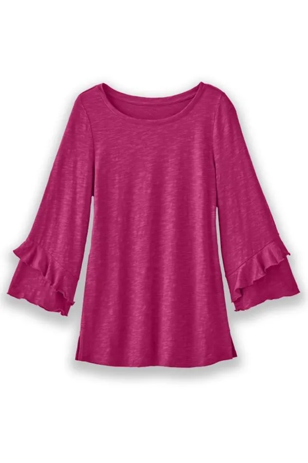 Women Erin Linen Blend Tunic Sangria Soft Surroundings Tops Women Erin Linen Blend Tunic Sangria Soft Surroundings Tops