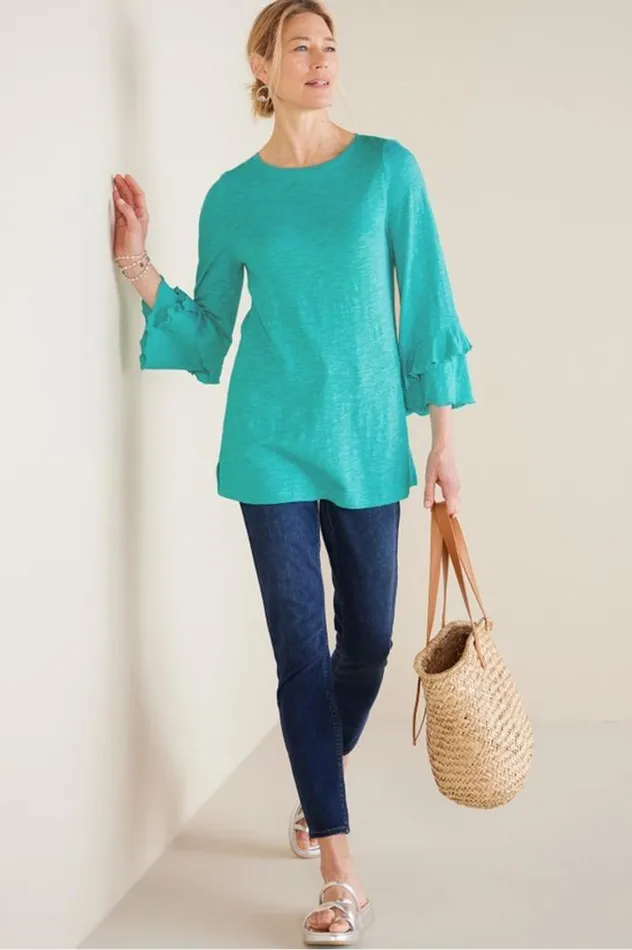 Women Erin Linen Blend Tunic Sangria Soft Surroundings Tops Women Erin Linen Blend Tunic Sangria Soft Surroundings Tops