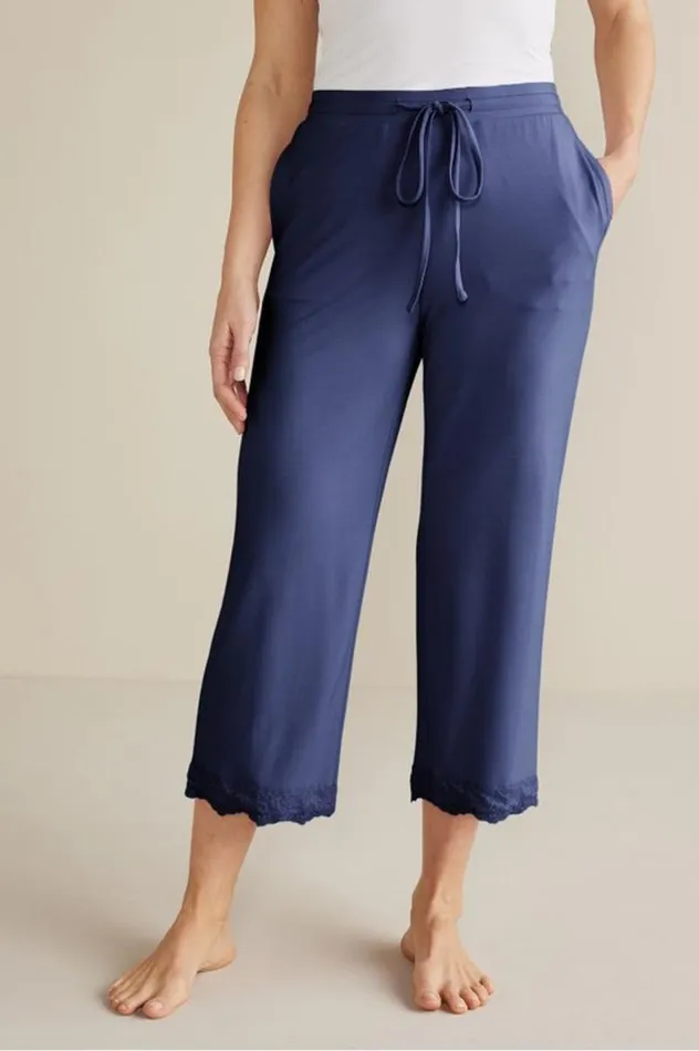 Women Evania Bamboo Sleep Pants Spring Paisley Chambray Soft Surroundings Sleepwear and Lounge Women Evania Bamboo Sleep Pants Spring Paisley Chambray Soft Surroundings Sleepwear and Lounge