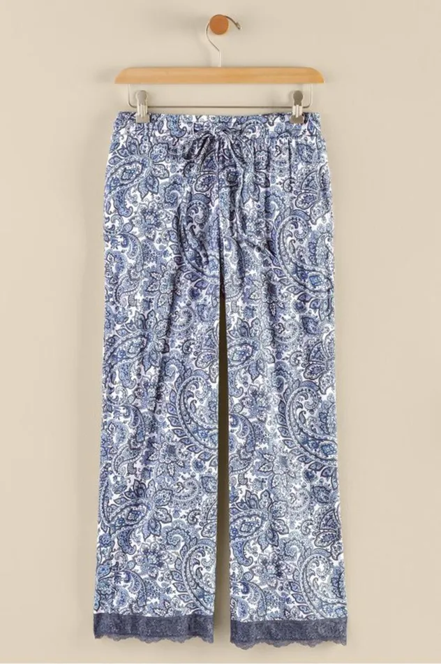 Women Evania Bamboo Sleep Pants Spring Paisley Chambray Soft Surroundings Sleepwear and Lounge Women Evania Bamboo Sleep Pants Spring Paisley Chambray Soft Surroundings Sleepwear and Lounge