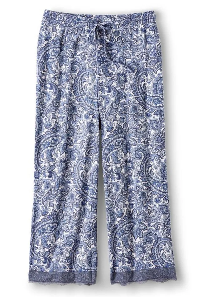 Women Evania Bamboo Sleep Pants Spring Paisley Chambray Soft Surroundings Sleepwear and Lounge Women Evania Bamboo Sleep Pants Spring Paisley Chambray Soft Surroundings Sleepwear and Lounge
