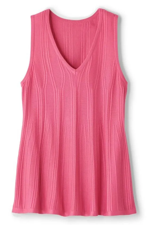Women Felicity Peplum Sweater Tank Azalea Pink Soft Surroundings Tops Women Felicity Peplum Sweater Tank Azalea Pink Soft Surroundings Tops