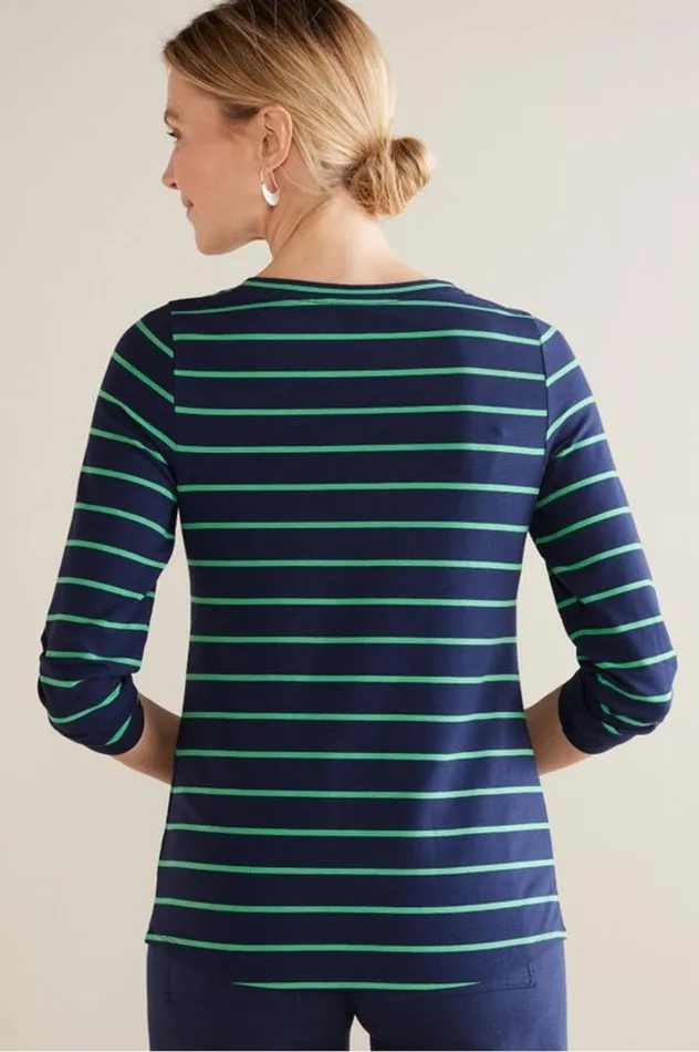 Women Fina French Terry Tee Navy Soft Surroundings Tops Women Fina French Terry Tee Navy Soft Surroundings Tops