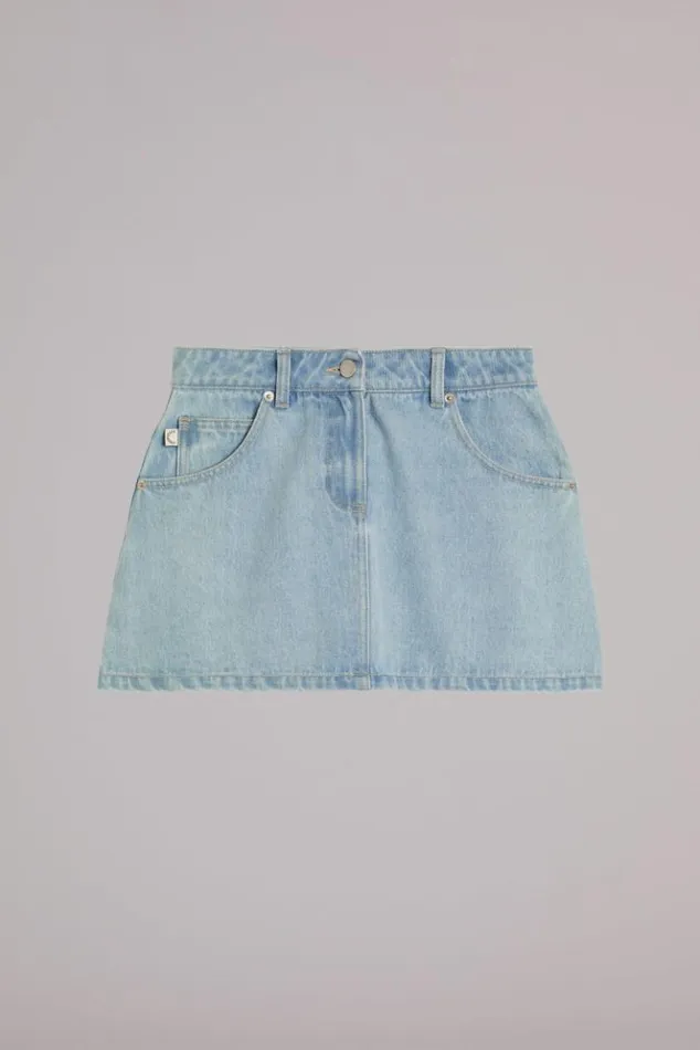 Women Fiorucci Angels Patch Denim Mini Skirt Blue Blue Women Fiorucci Angels Patch Denim Mini Skirt Blue Blue
