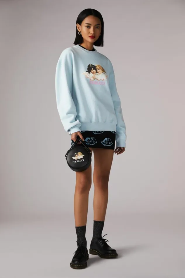 Women Fiorucci Angels Sweatshirt Blue Blue