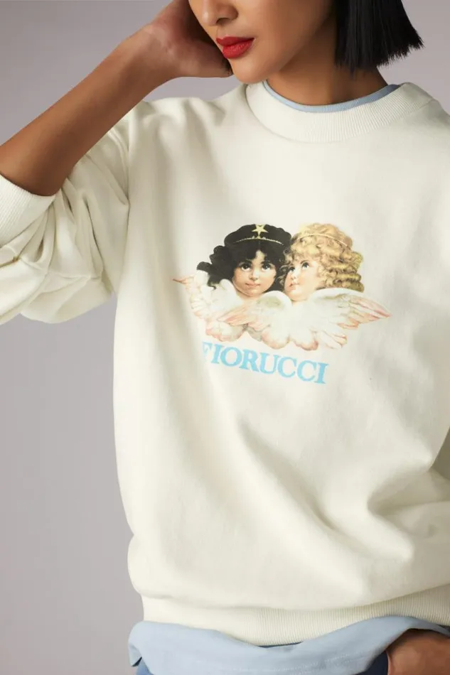 Women Fiorucci Angels Sweatshirt White White Women Fiorucci Angels Sweatshirt White White