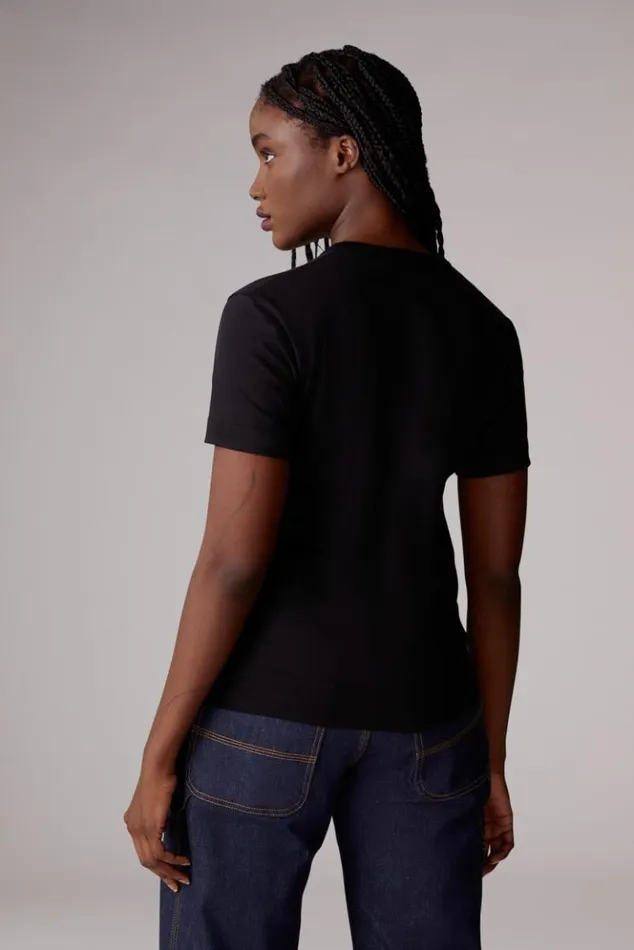 Women Fiorucci Angels TShirt Black Black Women Fiorucci Angels TShirt Black Black