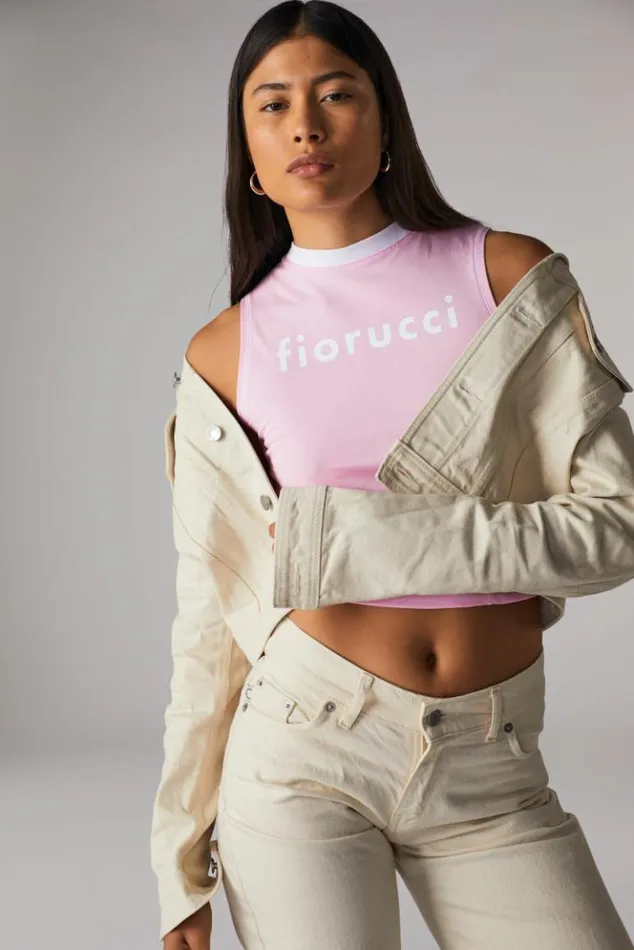 Women Fiorucci Denim Crop Jacket Cream Cream Women Fiorucci Denim Crop Jacket Cream Cream