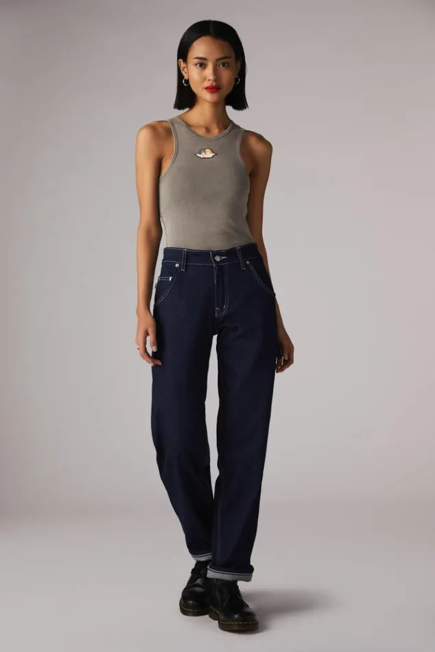 Women Fiorucci Icon Angels Vintage Wash Vest Grey Grey