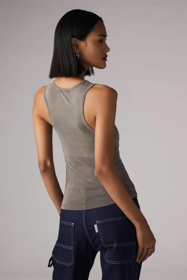 Women Fiorucci Icon Angels Vintage Wash Vest Grey Grey Women Fiorucci Icon Angels Vintage Wash Vest Grey Grey