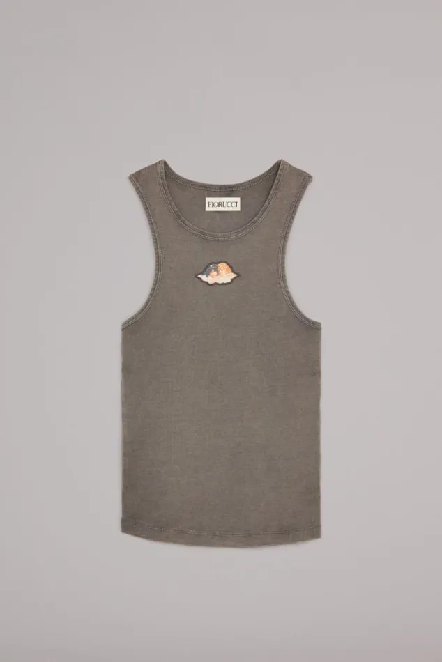 Women Fiorucci Icon Angels Vintage Wash Vest Grey Grey Women Fiorucci Icon Angels Vintage Wash Vest Grey Grey