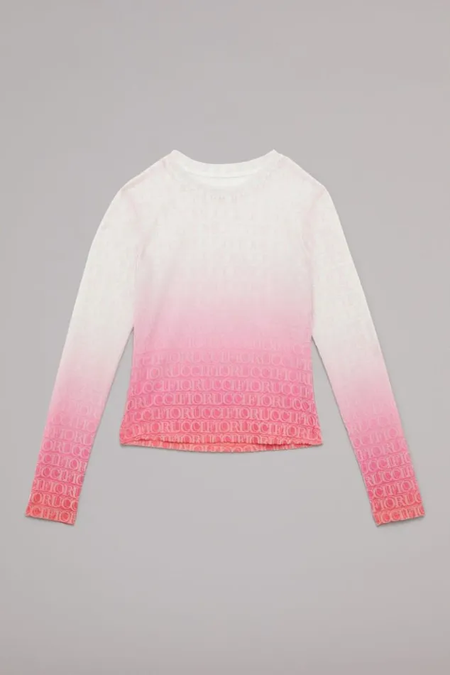 Women Fiorucci Monogram Logo Long Sleeve Top Pink Pink Women Fiorucci Monogram Logo Long Sleeve Top Pink Pink