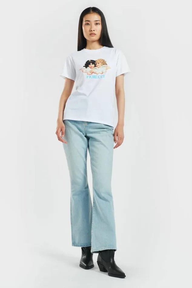 Women Fiorucci Vintage Angels TShirt White White Women Fiorucci Vintage Angels TShirt White White
