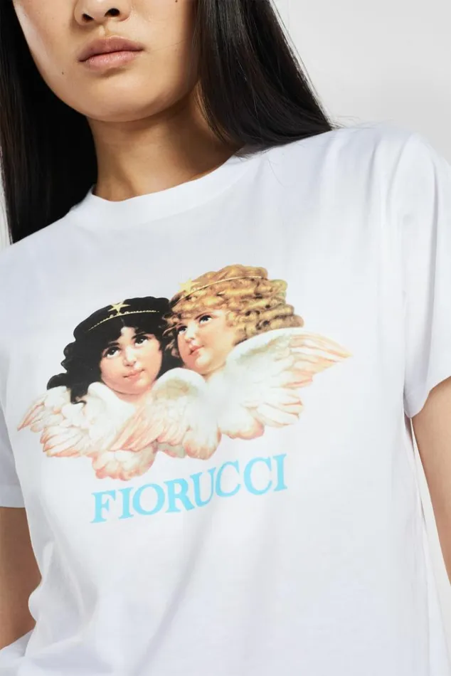 Women Fiorucci Vintage Angels TShirt White White Women Fiorucci Vintage Angels TShirt White White