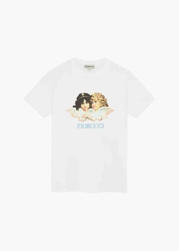 Women Fiorucci Vintage Angels TShirt White White Women Fiorucci Vintage Angels TShirt White White
