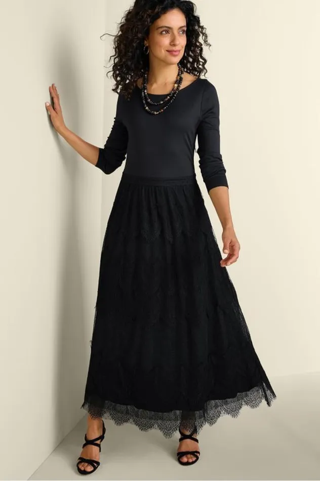 Women Frederica Dress Black Soft Surroundings Dresses