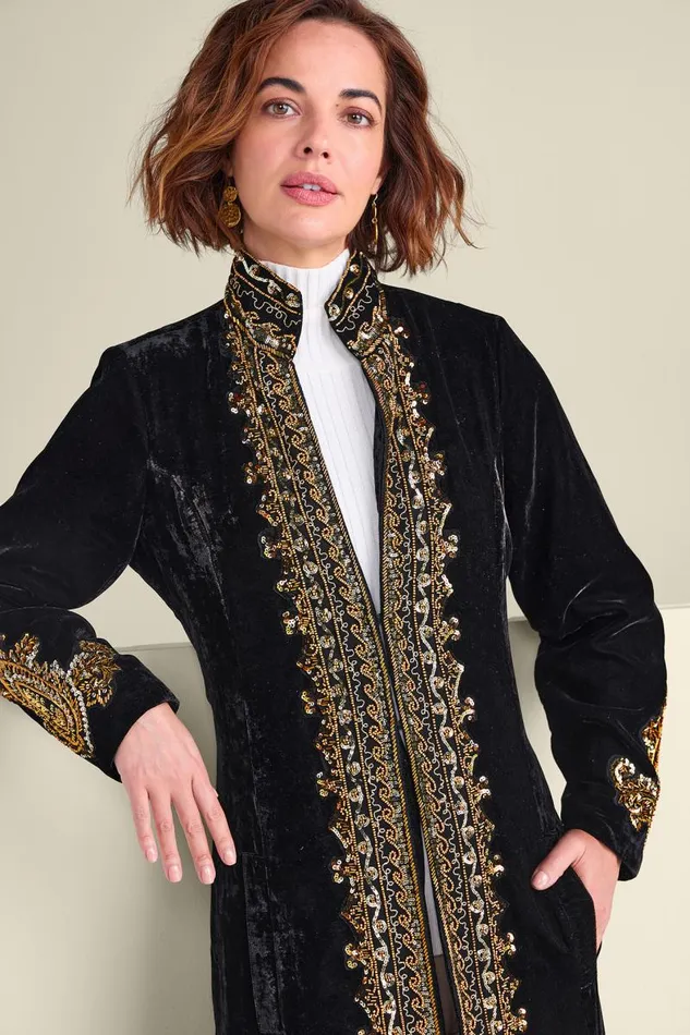 Women Heritage Duster Black Soft Surroundings Jackets and Coats Women Heritage Duster Black Soft Surroundings Jackets and Coats