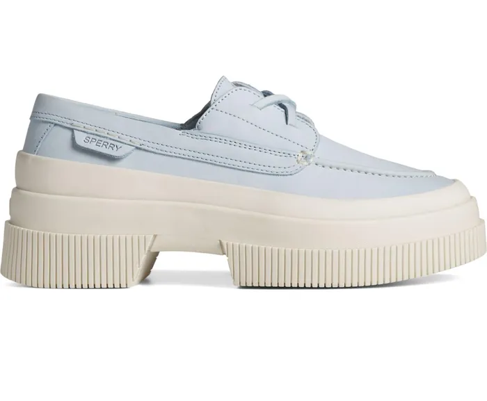 Women Highland Platform Boat Shoe Baby Blue Sperry Flats and Loafers