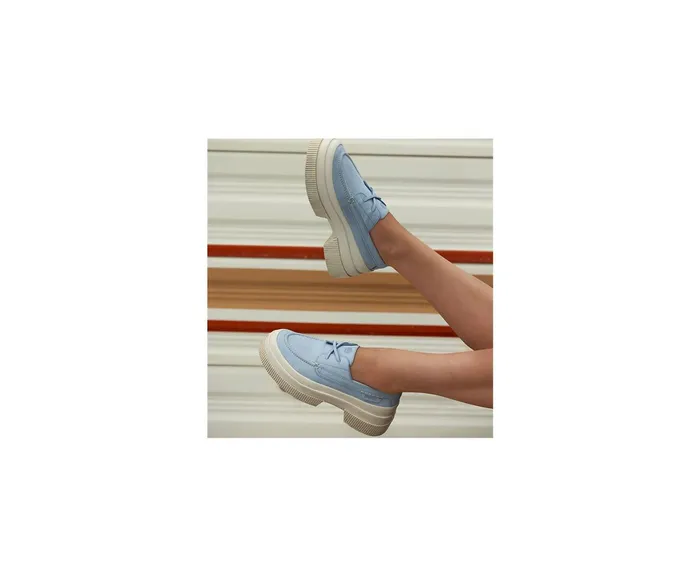 Women Highland Platform Boat Shoe Baby Blue Sperry Flats and Loafers Women Highland Platform Boat Shoe Baby Blue Sperry Flats and Loafers