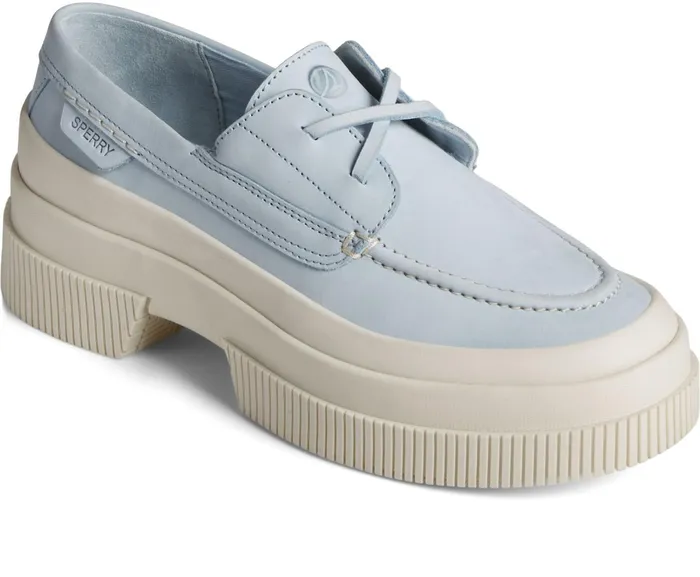 Women Highland Platform Boat Shoe Baby Blue Sperry Flats and Loafers Women Highland Platform Boat Shoe Baby Blue Sperry Flats and Loafers