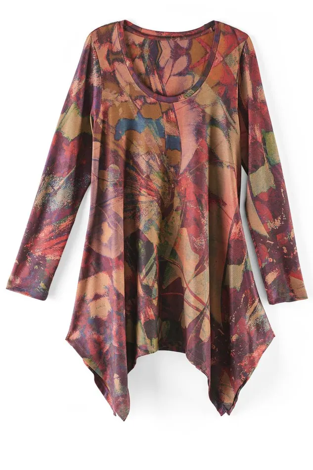 Women Julia Top Butterfly Multi Soft Surroundings Tops Women Julia Top Butterfly Multi Soft Surroundings Tops