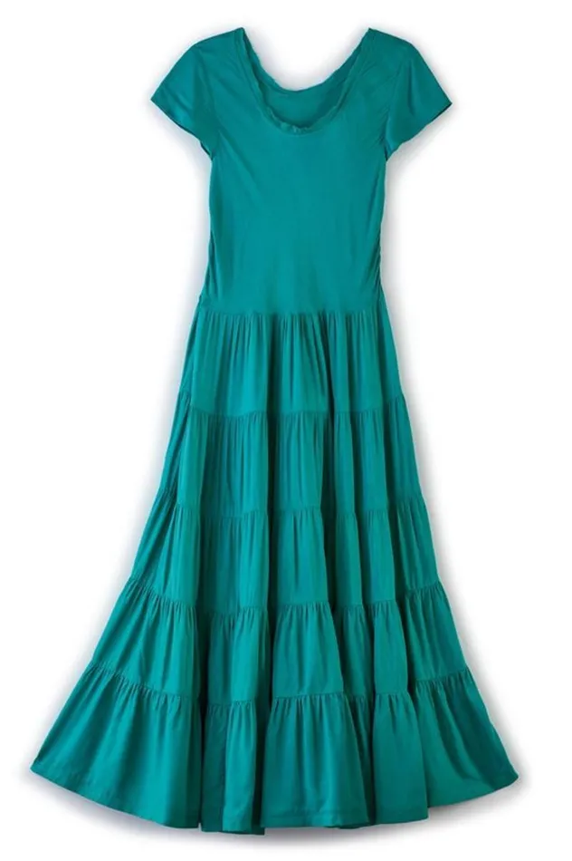 Women Kara Dress Fiery Teal Jacobean Soft Surroundings Dresses Women Kara Dress Fiery Teal Jacobean Soft Surroundings Dresses
